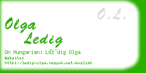 olga ledig business card